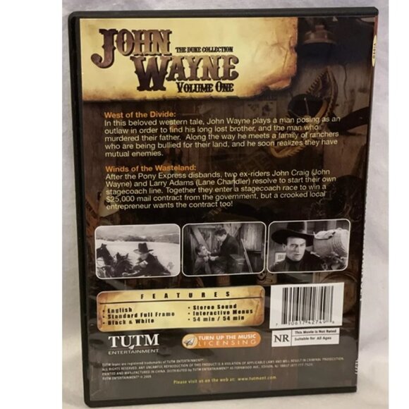 John Wayne The Duke Collection Vol. 1 West of the Divide Winds of the Wasteland - Picture 2 of 3